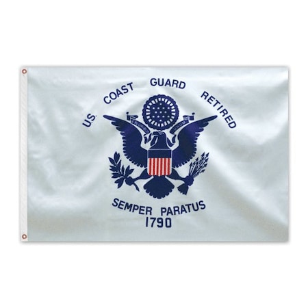 Global Flags Unlimited US Coast Guard Retired Outdoor E Poly Flag 3'x5' 203892